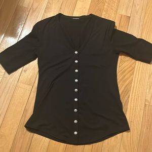 Balmain vneck short sleeve top